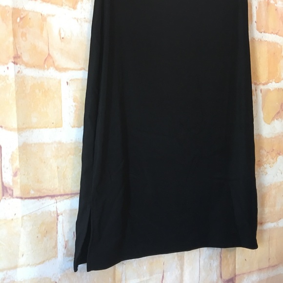 Pull on Black Pencil Skirt with Side Slits Sz S - Picture 2 of 8